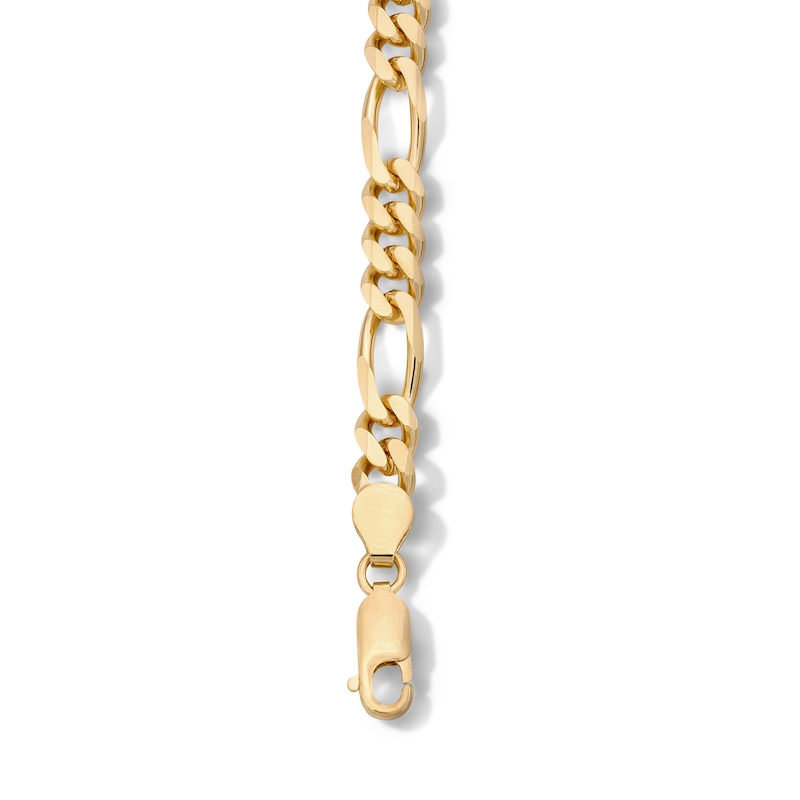 Main Image 2 of 14K Gold Plated Figaro Chain Bracelet - 7.5"