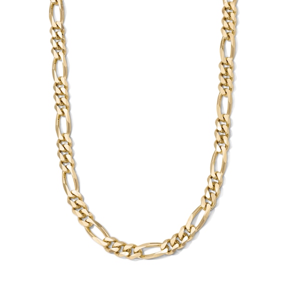 14K Gold Plated 7.3mm Figaro Chain - 24"