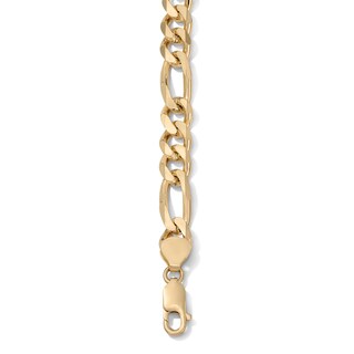 14K Gold Plated 9mm Figaro Chain Bracelet - 8.5"
