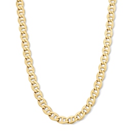 14K Gold Plated Diamond-Cut Mariner Chain - 22"