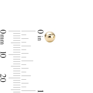 14K Gold Plated 3mm Ball Studs