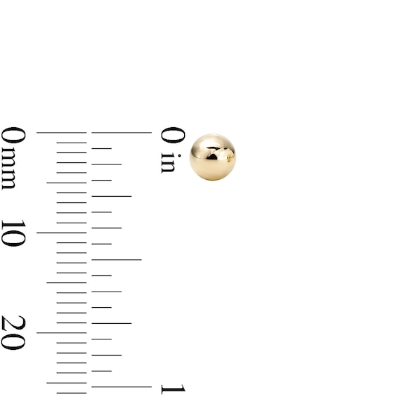 14K Gold Plated 3mm Ball Studs