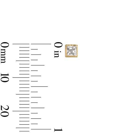 14K Gold Plated CZ Multi-Shape Stolitaire Bezel Stud Set