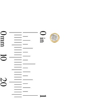 14K Gold Plated CZ Multi-Shape Stolitaire Bezel Stud Set