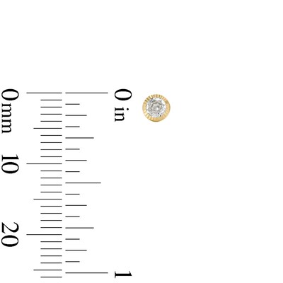 14K Gold Plated CZ Multi-Shape Stolitaire Bezel Stud Set