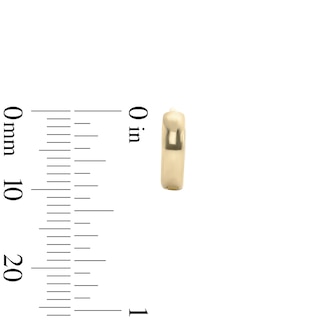 14K Gold Plated 4mm CZ Round Solitaire and Huggie Hoop Set