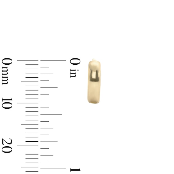 14K Gold Plated 4mm CZ Round Solitaire and Huggie Hoop Set