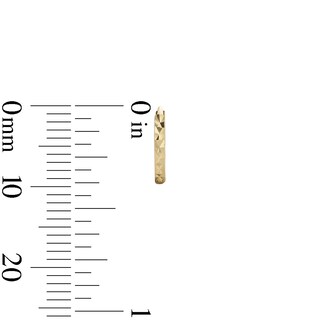 14K Gold Plated CZ Round Stud and Diamond-Cut Huggies Set