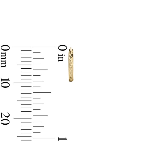 14K Gold Plated CZ Round Stud and Diamond-Cut Huggies Set