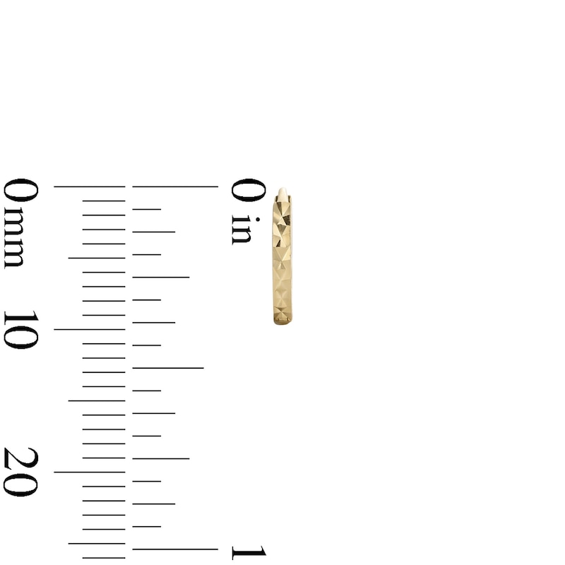 Main Image 2 of 14K Gold Plated CZ Round Stud and Diamond-Cut Huggie Hoop Set