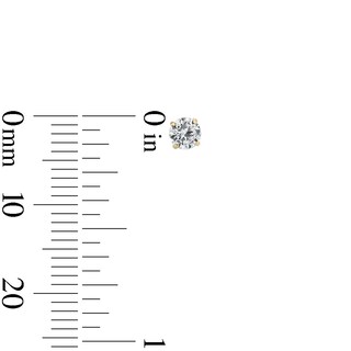 14K Gold Plated CZ Round Stud and Diamond-Cut Huggies Set