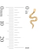 Thumbnail Image 2 of 14K Gold Plated Textured Snake Studs