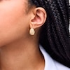 Thumbnail Image 2 of 14K Gold Plated High Polish Hollow Puff Hoops