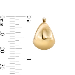 14K Gold Plated High Polish Hollow Puff Hoops