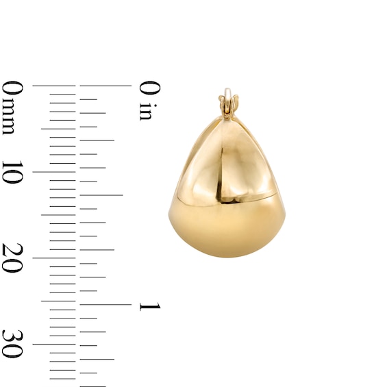 14K Gold Plated High Polish Hollow Puff Hoops