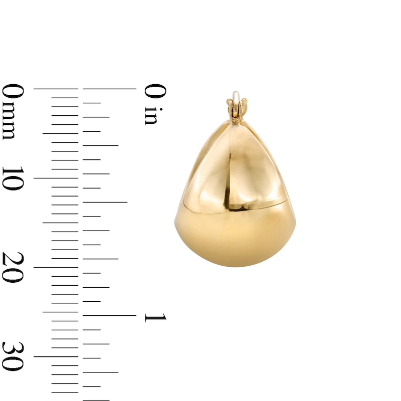 Main Image 4 of 14K Gold Plated High Polish Hollow Puff Hoops