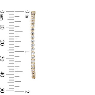 14K Gold Plated 40mm CZ Inside-Out Hoops