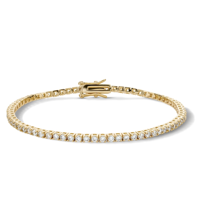 14K Gold Plated 2mm CZ Tennis Bracelet - 7"