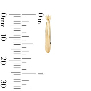 14K Gold Plated 16mm Puffy Heart Hoops