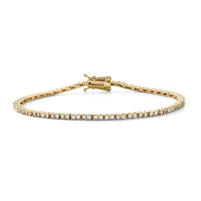 14K Gold Plated 1.5mm CZ Tennis Bracelet - 7.5"