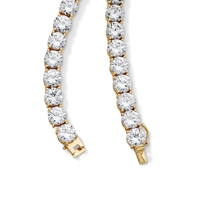 14K Gold Plated 8mm CZ Tennis Necklace - 22"