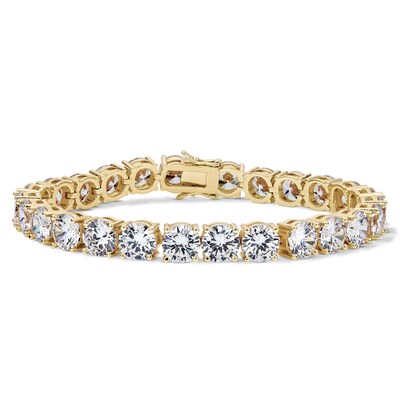 14K Gold Plated 8mm CZ Tennis Bracelet - 8.5"