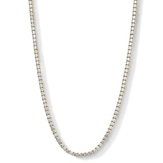 14K Gold Plated 4mm CZ Tennis Necklace - 18"