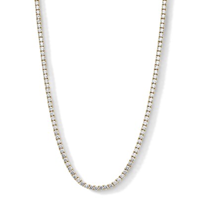 14K Gold Plated 4mm CZ Tennis Necklace - 18"