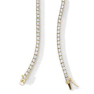 14K Gold Plated 4mm CZ Tennis Necklace - 18"