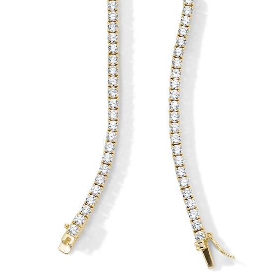 14K Gold Plated 4mm CZ Tennis Necklace - 18"