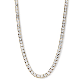 14K Gold Plated 5mm CZ Tennis Necklace - 22"
