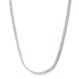 14K Gold Plated 2mm CZ Tennis Necklace - 18"