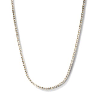 14K Gold Plated 2mm CZ Tennis Necklace - 18"