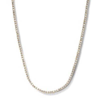 14K Gold Plated 2mm CZ Tennis Necklace - 18"