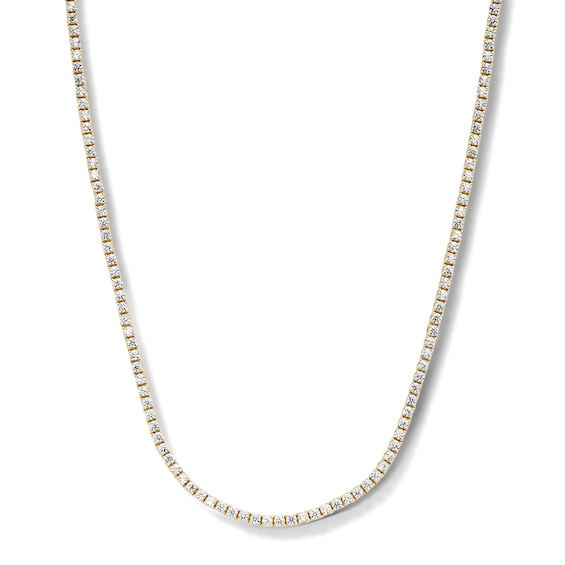 14K Gold Plated 2mm CZ Tennis Necklace - 18"