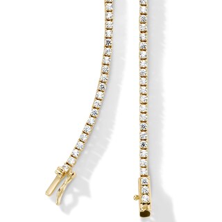 14K Gold Plated 2mm CZ Tennis Necklace - 18"