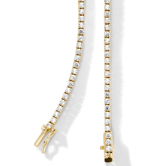 14K Gold Plated 2mm CZ Tennis Necklace - 18"