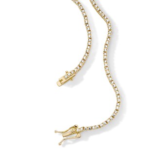 14K Gold Plated 1.5mm CZ Tennis Necklace - 18"