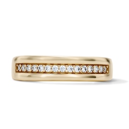 14K Gold Plated Channel-Set CZ Band