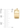 Thumbnail Image 2 of 14K Gold Plated Polished Edge Hoops
