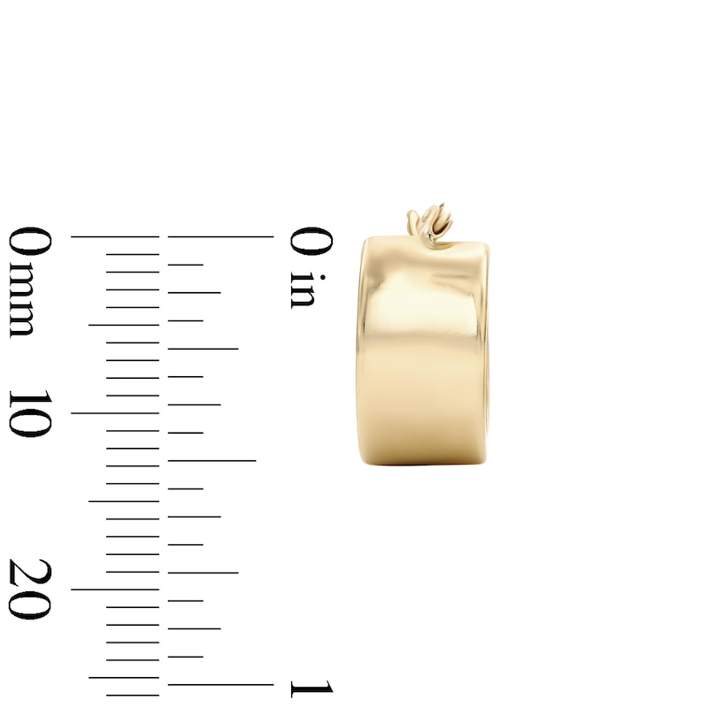 Main Image 2 of 14K Gold Plated Polished Edge Hoops