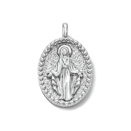 Solid Sterling Silver Mini Virgin Mary Necklace Charm