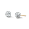 Thumbnail Image 1 of 14K Gold Plated 6mm White Crystal Ball Studs