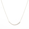 Thumbnail Image 1 of 14K Gold Plated CZ Bar Necklace - 16" + 2"