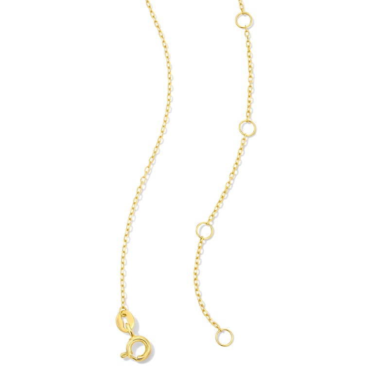 18K Gold Plated Puffed Heart Pendant - 15" + 3"