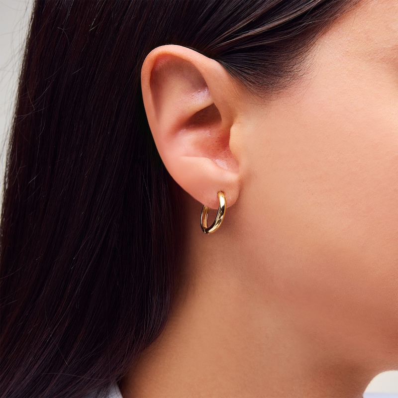 18K Gold Plated 17.6mm Hoops