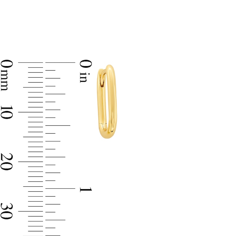 18K Gold Plated 14.0mm Oval Hoops