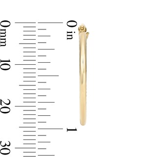 14K Gold Plated 22mm Diamond-Cut Textured Flat Hoops