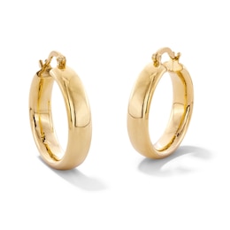 24K Gold Plated 30mm Square Hoops