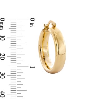 24K Gold Plated 30mm Square Hoops